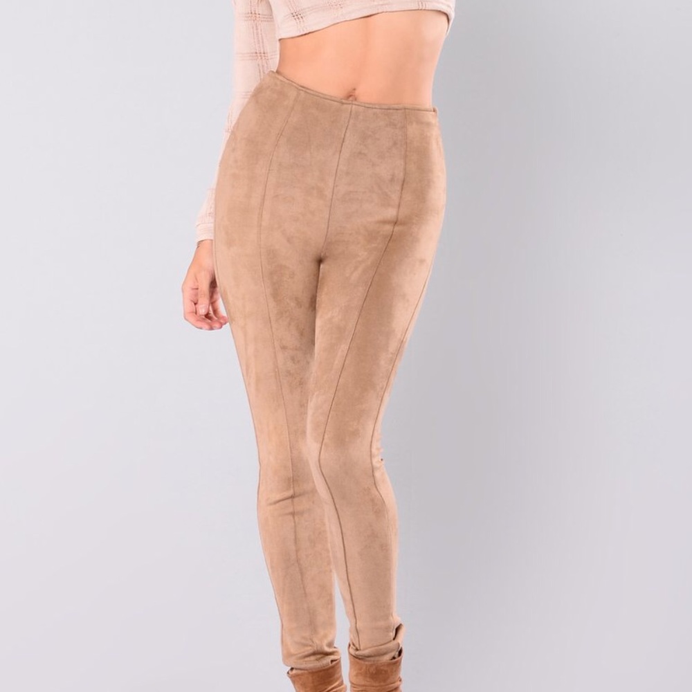 High Rise Pants -Tan Pants - Picture 2 of 3